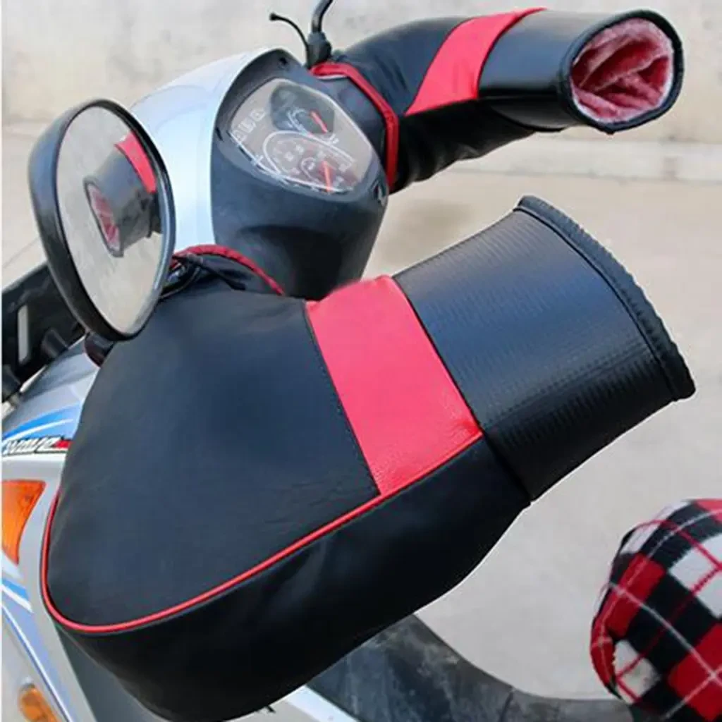 Cubre Manos Acolchado Impermeable De Invierno - Rojo — foto 4